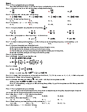Đề thi kỳ 1 Toán 7